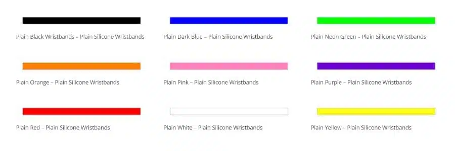 Plain Wristbands Silicone