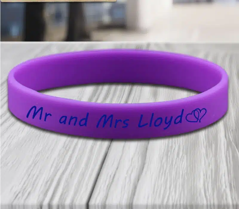 Wedding Wristbands Silicone Mr and Mrs